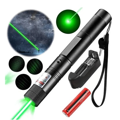 Láser UltraLight™ Verde Súper Potente Recargable - Alcance De Más De 10 Mil Metros (6 Modos de Luz)