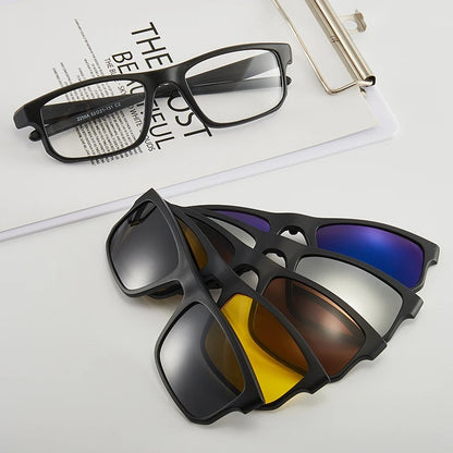 Gafas Magnéticas 6 en 1 Multicolores - COMPRA 1 LLEVA 6 + Funda de Cuero Gratis